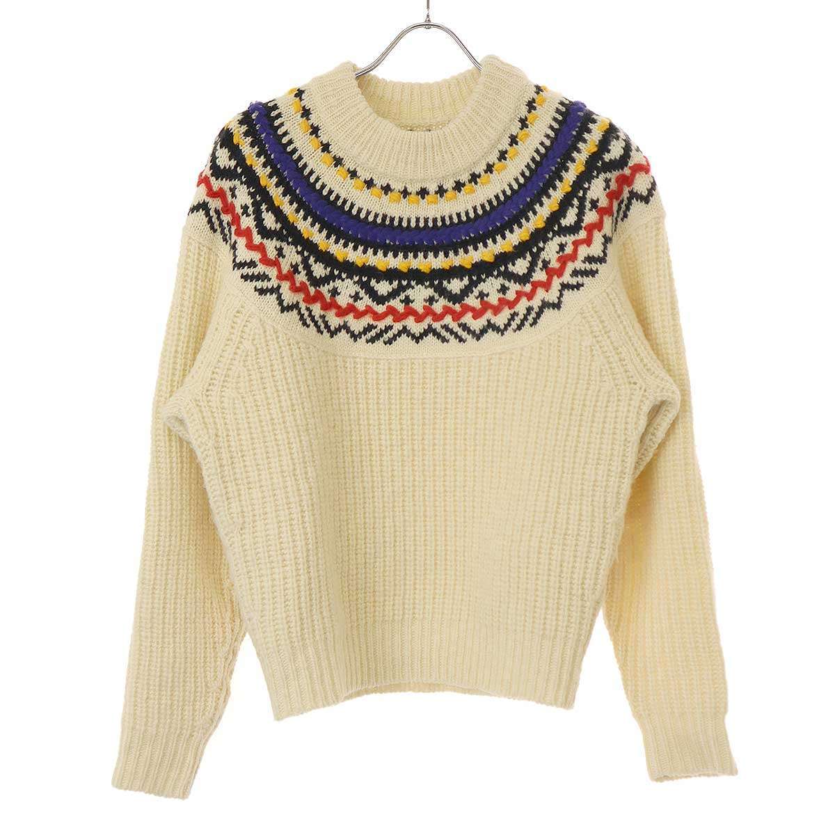 ISABEL MARANT ETOILE イザベルマラン エトワール 22AW PULL GIL ノルディックニットセーター アイボリー 38 ITQFLS5LIEVO