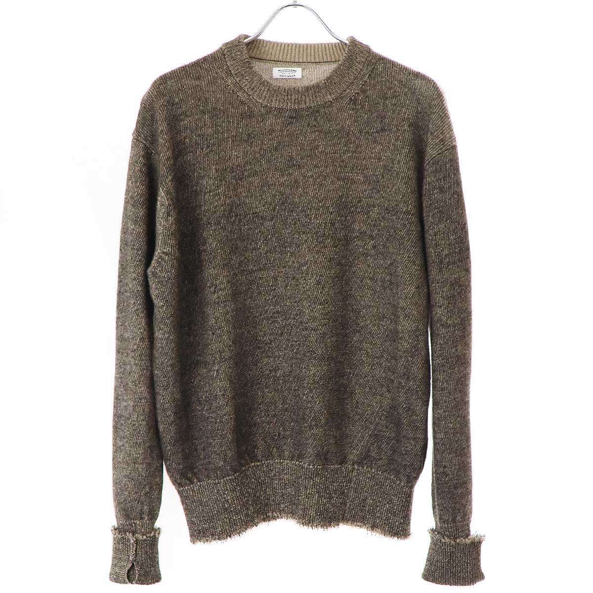 MAATEE＆SONS マーティーアンドサンズ 23AW ブラックアルパカ 裏カシミヤ ひょっとこP/O SWEATER ニットセーター MT3303-0112 ITJ76N158GNJの画像1