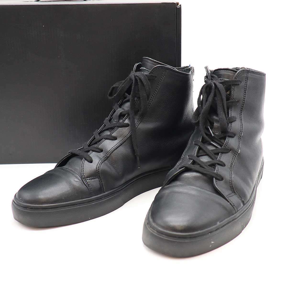 MSML エムエスエムエル LEATHER ZIP SNEAKER ハイカットレザージップスニーカー ブラック 28 ITB7TSRD1KSI