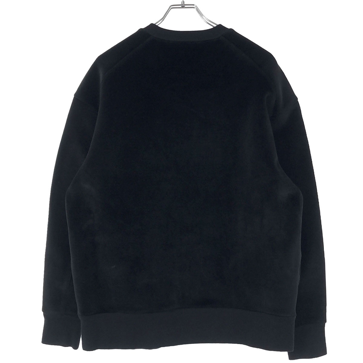 Y-3 ワイスリー U SQUARE VELVET SPACER CREW SWEATSHIRT ベロアクルーネックスウェットトレーナー ブラック XS ITM9Y1L4W26G_画像2