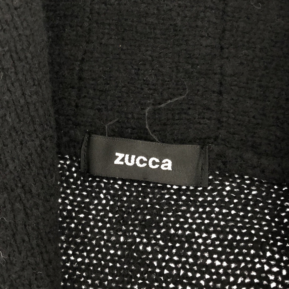 ZUCCA Zucca shawl color wide over knitted cardigan black M ZU13KO011 ITAEF3IKS6HC