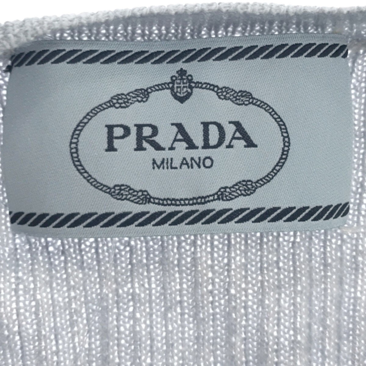 PRADA プラダ シルクウールニットカーディガン サックスブルー 40 ITBE6S3WW22M_画像3