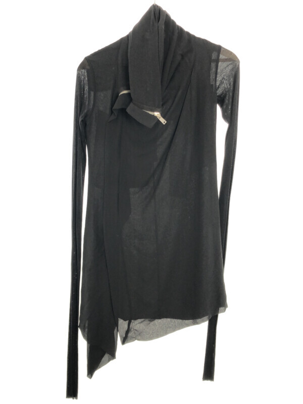 Rick Owens リックオウエンス ニット切替ハイネックシルクロングジャケット ブラック 38 RP 3731 IT0UX6L509LQ_画像1