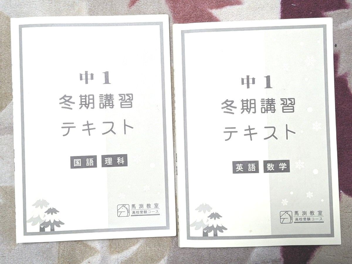 馬渕教室 冬期講習テキスト　高校受験コース　中学1年 　