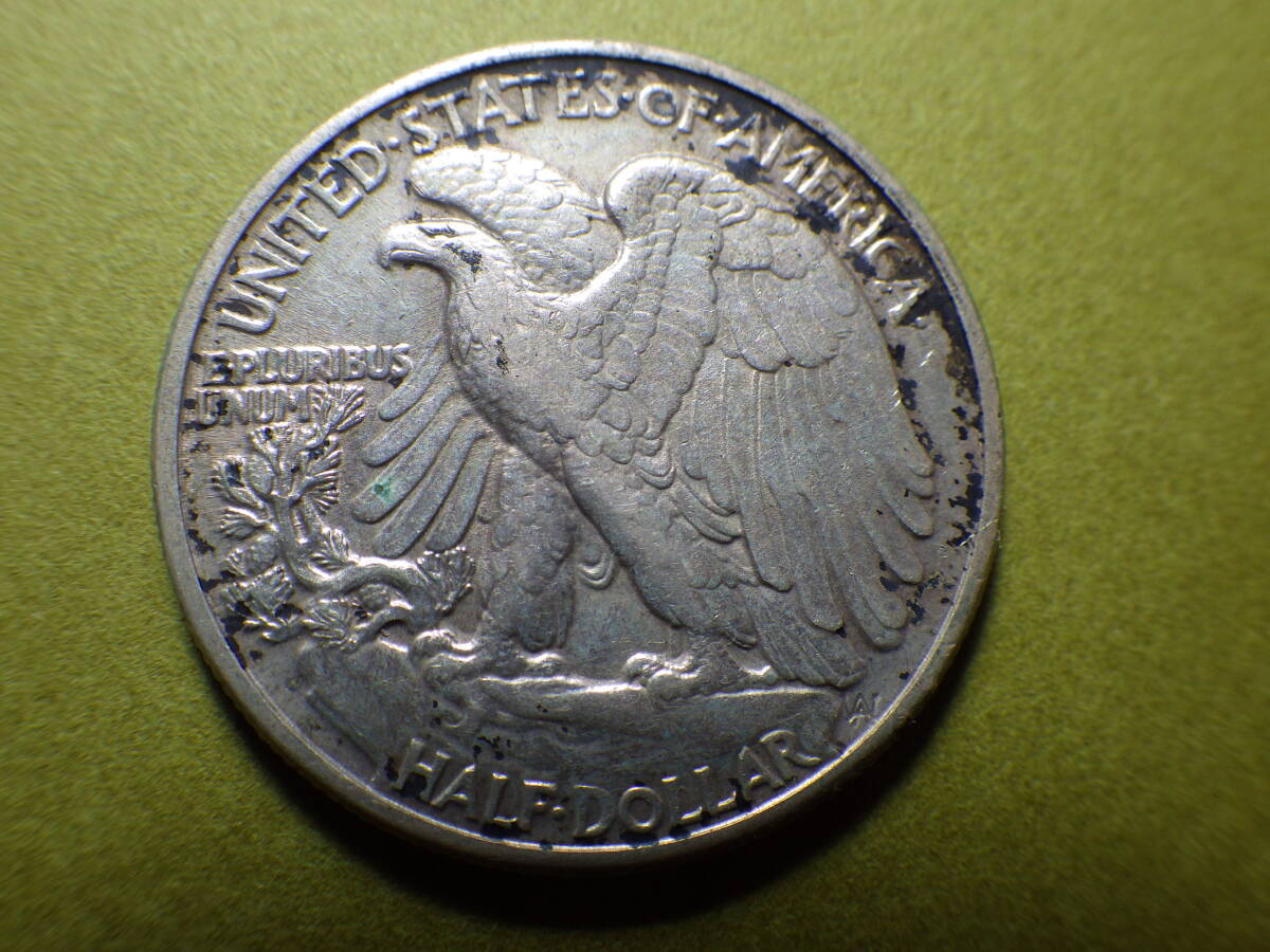 アメリカ５０セント銀貨　１９４３年　約直径30.45ｍｍ厚み2.05ｍｍ重さ12.52ｇ　コレクター放出品_画像3