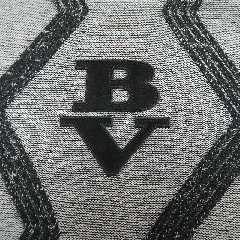バーニヴァーノ BVロゴ 丸首セーター L サイズ 黒 BARNI VARNO BAW-MSW4830 ロゴ 秋冬 01 クルーネック ニット_画像6