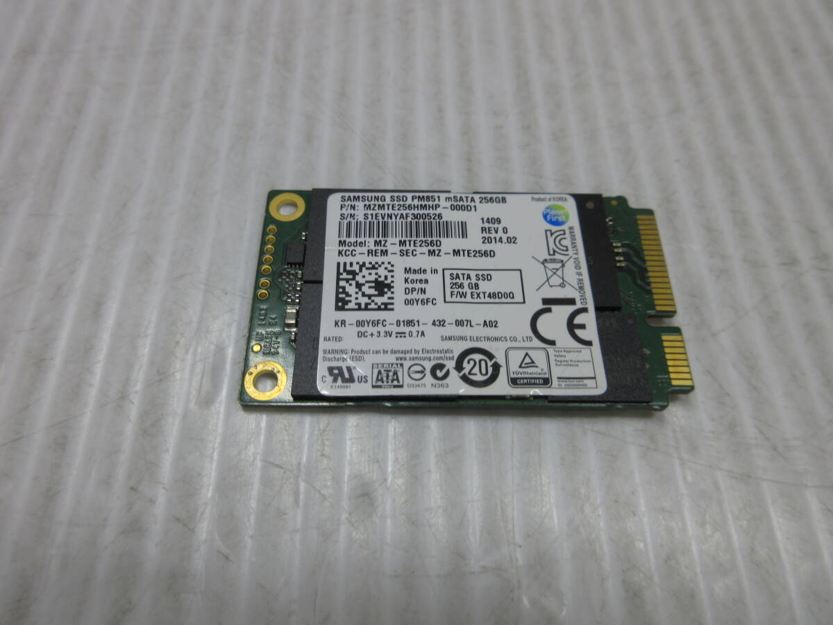 SAMSUNG MZ-MTE2560 SD ｍSATA 256GB 中古品_画像1