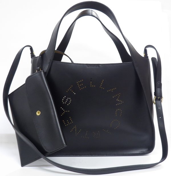 新品 新品同様 ステラマッカートニー STELLAMcCARTNEY エコレザー 黒 クロスボディバッグ 513860 2WAY