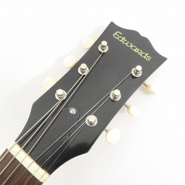 #aue エドワード Edwards ギター エレキギター E-JR-95LT RE TV Yellow レスポール ジュニア TV モデル レリック加工 ケース付き [843275]*の画像6