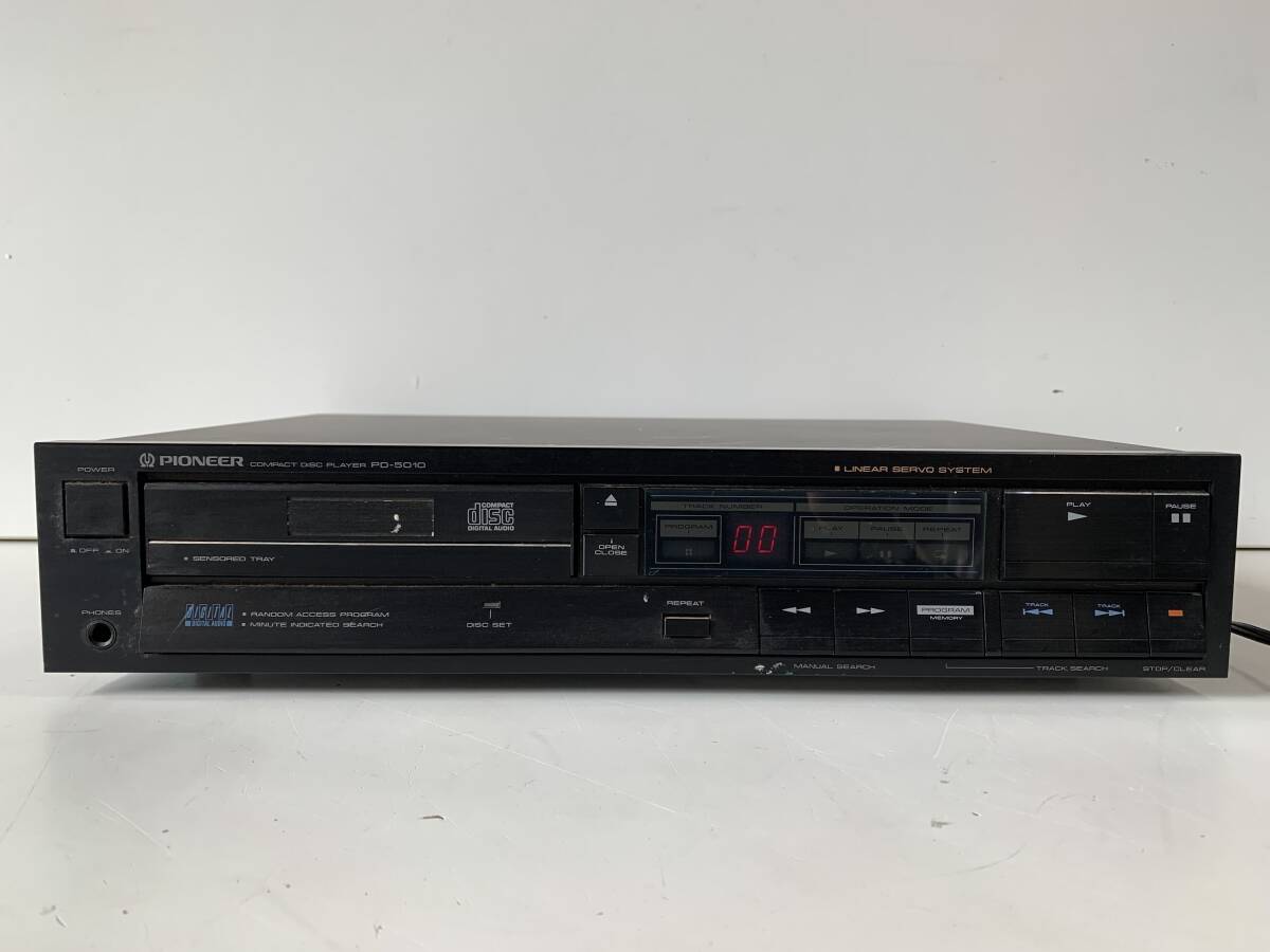 Mu689◆Pioneer パイオニア◆CDデッキ CD COMPACT DISC PLAYER PD-5010 ブラック/黒 DIGITAL AUDIO オーディオ機器 通電OKの画像2