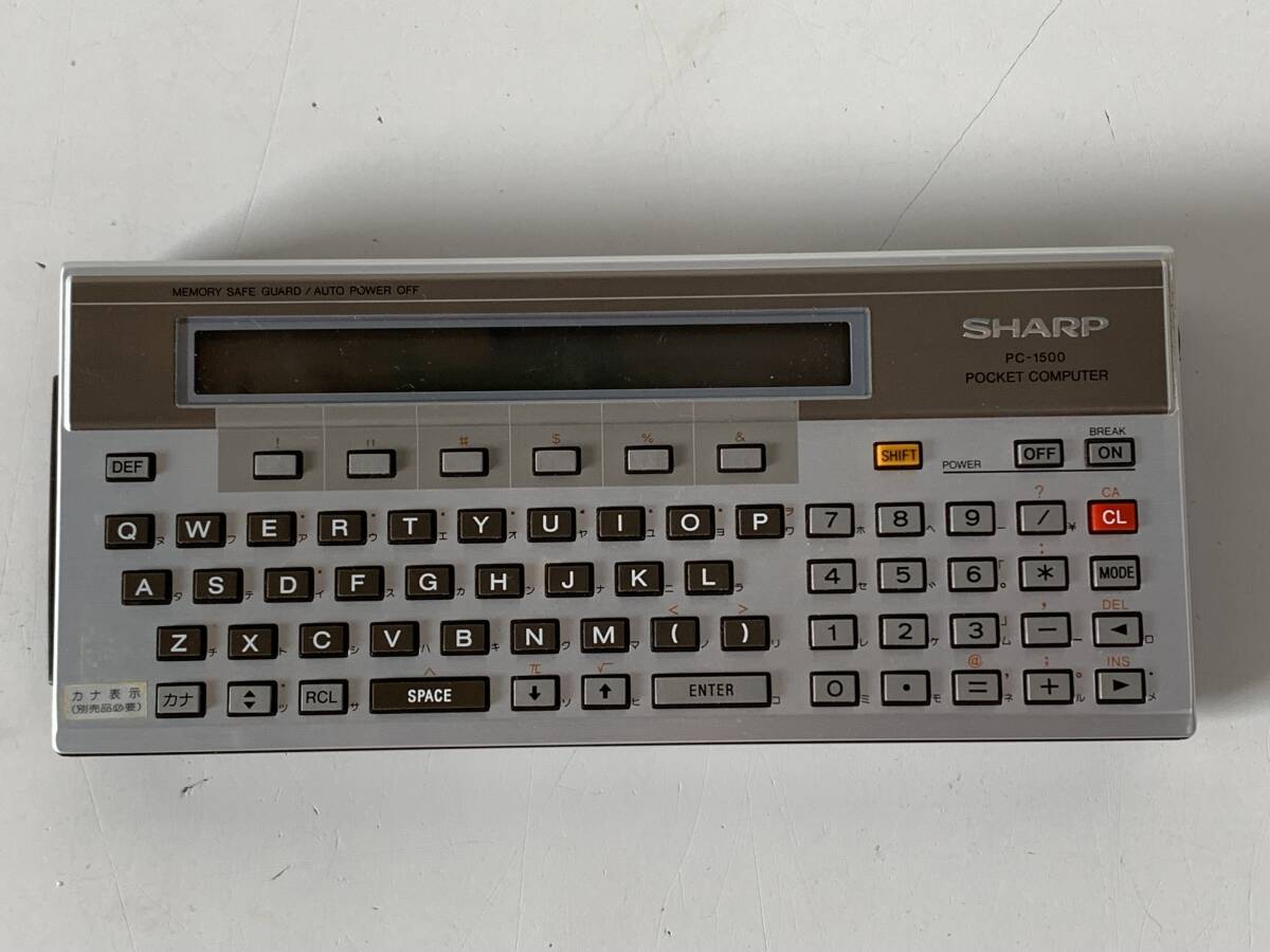 ⑯u739◆SHARP シャープ◆ポケコン ELECTRONIC CALCULATOR PC-1500 EA-150 POCKET COMPUTER ポケットコンピュータ CE-151 通電OK カバー付の画像2