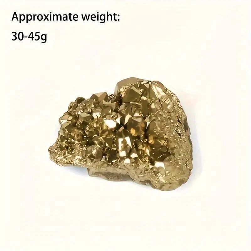 ゴールドパイライトクラスターメノウ、スペイン産の高エネルギー鉄 30～45g 1個 　　鉱物　天然石　原石　ルース 標本　パワーストーン_画像3