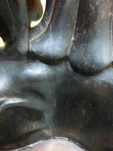 にA4S 引取限定！ 愛知県 踊り子 バリ島 木彫り レゴンダンス 女性像 細密 彫刻 木製 大型 高さ約118.5cm BALI インドネシア オブジェ 仙人_画像5
