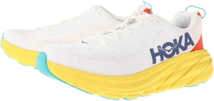 【美品】HOKA ONEONE(ホカ オネオネ)ランニングシューズ メンズ リンコン3 RINCON3 （ホワイト×イエロー×オレンジ）19,800円_画像6