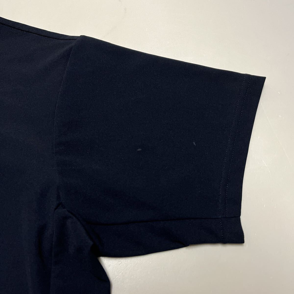 DESCENTE デサント SUNSCREEN ミニ鹿の子 バックロゴ メンズ半袖ポロシャツ S_画像5