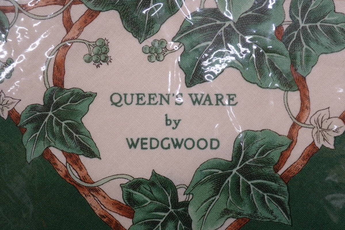  unused QUEEN\'S WARE WEDGWOOD tablecloth interior Cross 100cm×100cm cotton 100% water repelling processing Napoleon ivy Z02155