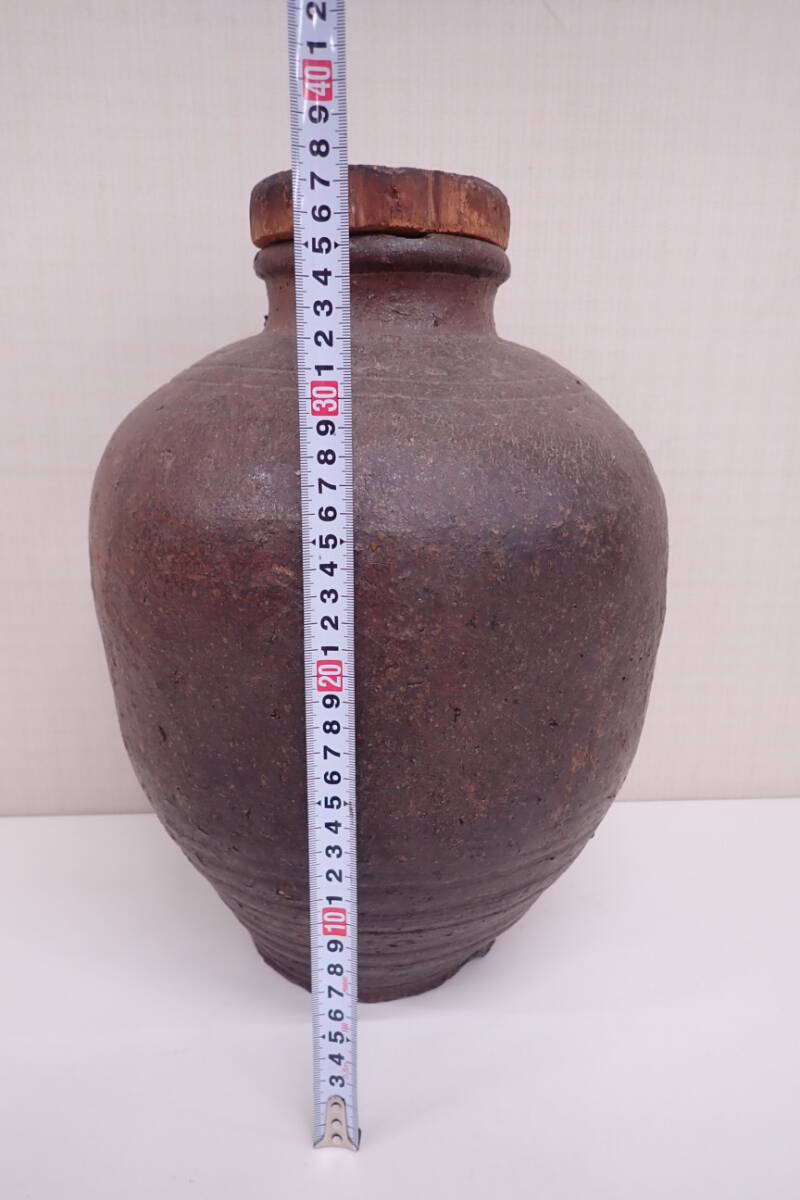 時代物 古信楽焼 大壺 壷 茶壺 花器 花瓶 高さ39cm 巾30cm (検:古丹波焼 古備前焼 古常滑焼 時代 骨董 花器 古美術) P03060_画像10