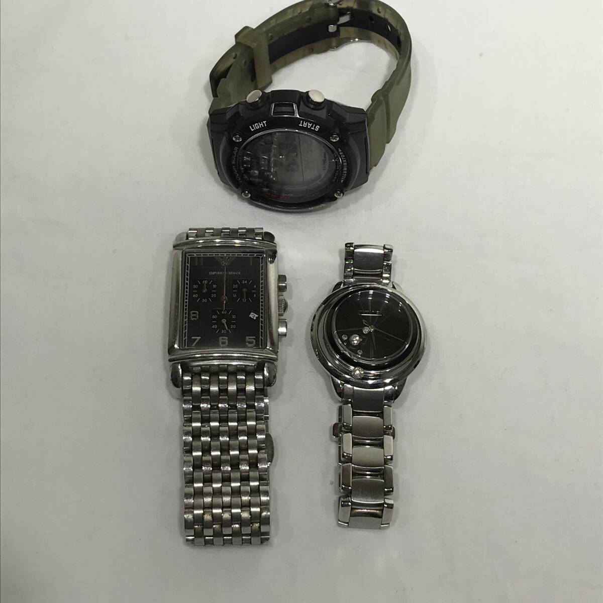 【ジャンク】時計 まとめ 電池切れ LUMINOX/DIESEL/G-SHOCK/CITIZEN/ARMANI/adidas/他の画像6