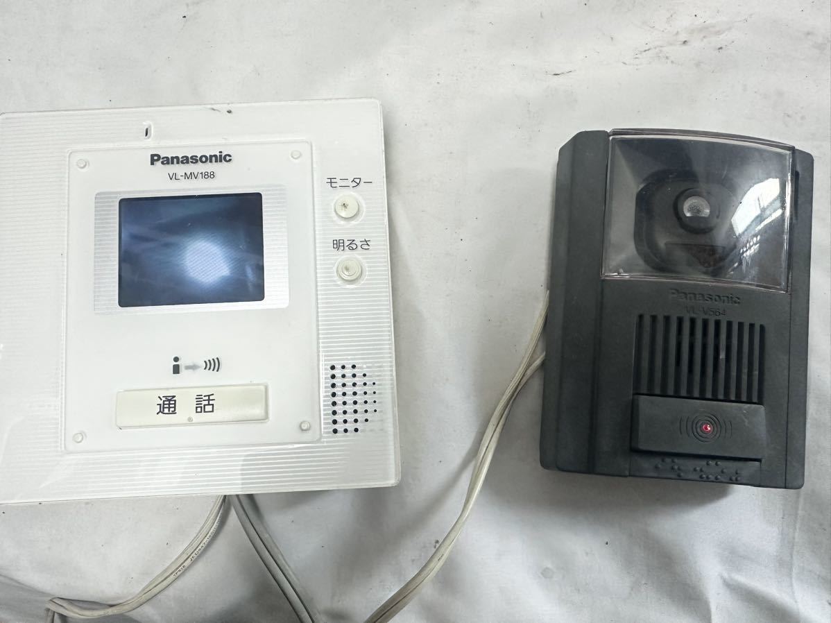 Panasonic パナソニック ドアホン インターホン カラーモニター親機 VL-MV188X カラーカメラ玄関子機 VL-V564-K ネジ付 _画像1