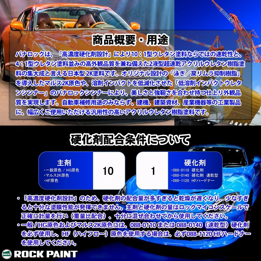 ロック パナロックマルス2K 088-M088 ブライトメタリック 原色 2kg/小分け ロックペイント 塗料 Z26_画像3