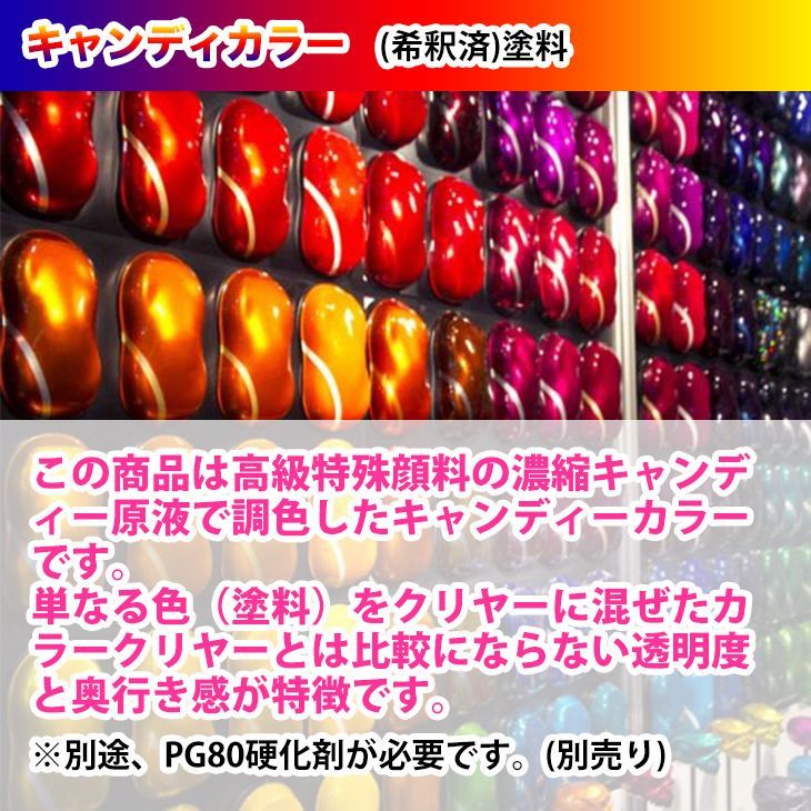 関西ペイント PG80 キャンディー カラー グリーン（希釈済） 3L /2液 ウレタン 塗料　キャンディ Z26_画像4