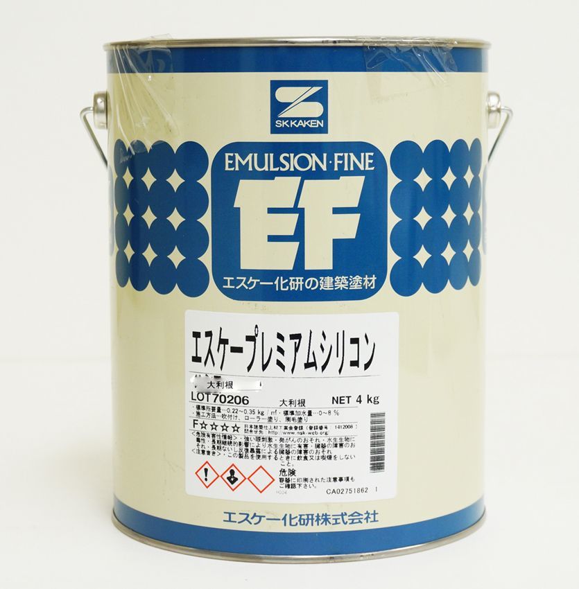 プレミアムシリコン 3分艶 4kg 白/淡彩色 エスケー化研 外壁 塗料 Z26