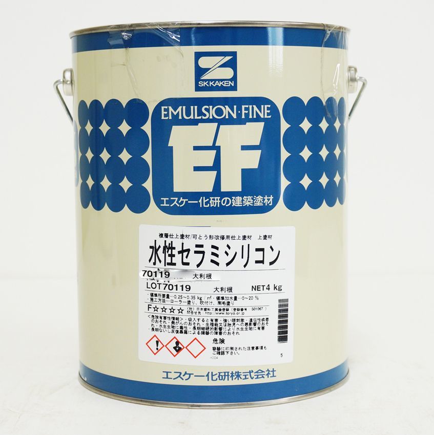 水性セラミシリコン 4kg 濃彩色 エスケー化研 外壁用塗料 Z26_画像1