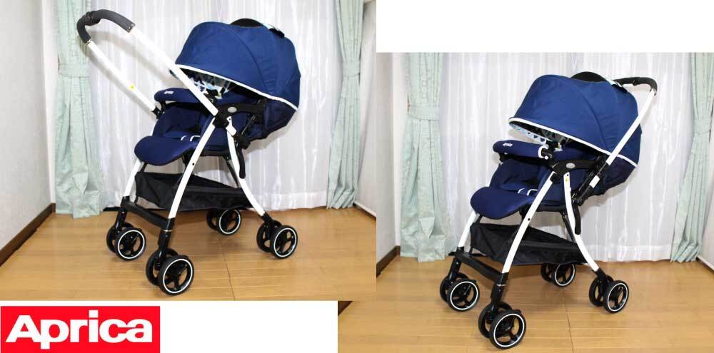 ◆Ｑ◆美品 Aprica LUXUNA air AB◆軽量4.6kgオート4輪ベビーカー◆1ヵ月～アップリカ_画像5