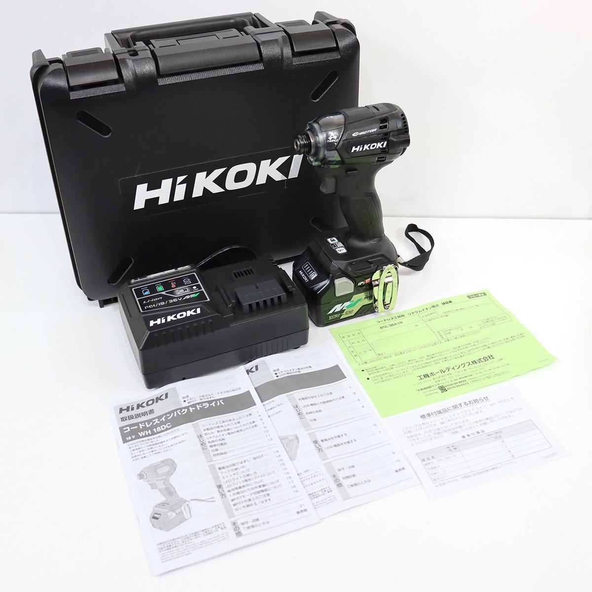 {L09287}HiKOKI ( high ko-ki) WH18DC(XCB) 18V cordless impact driver battery 1 piece model unused goods *