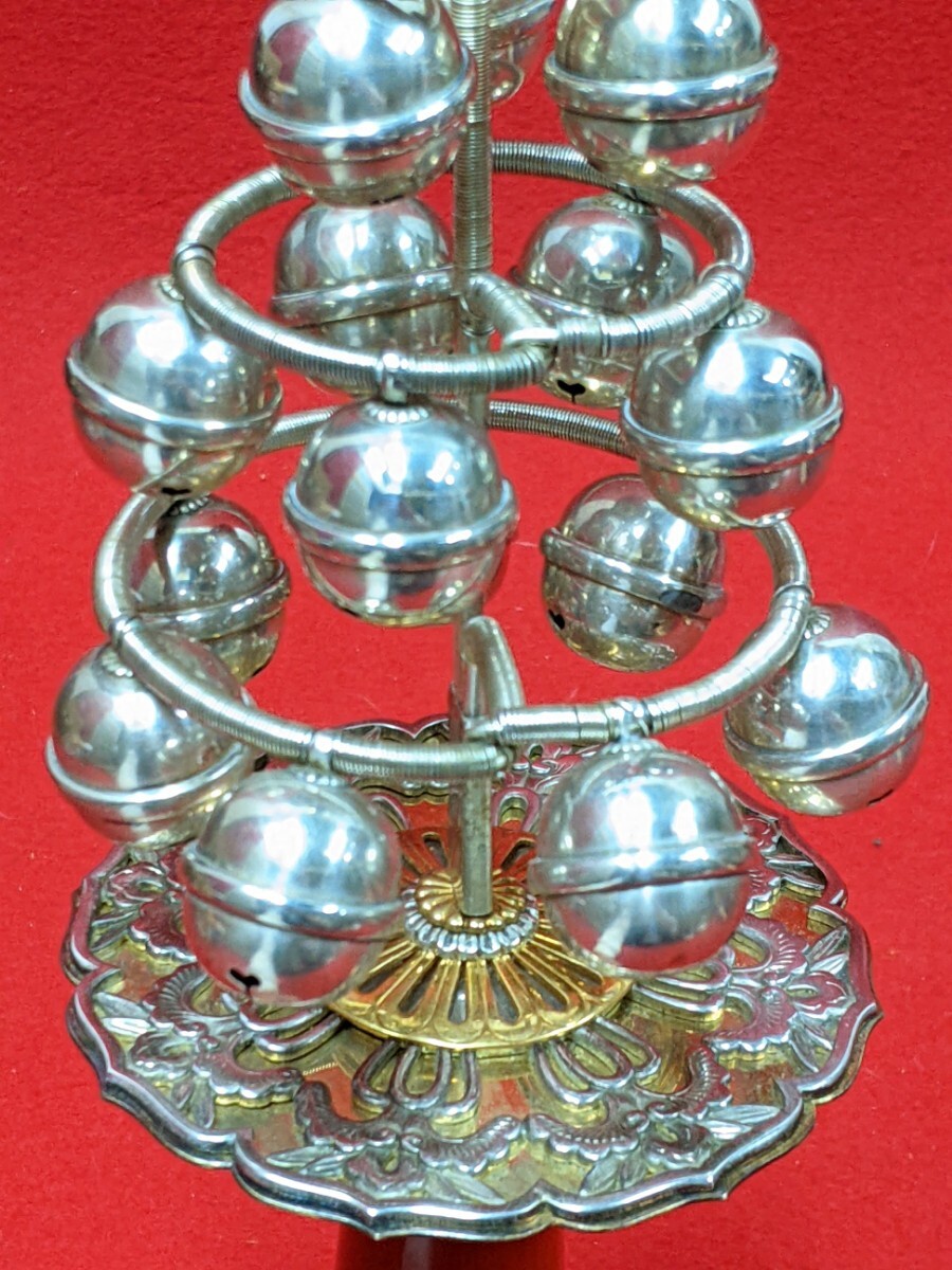  original silver god comfort bell . woman bell luck bell bamboo ... genuine structure also box silk . color cloth total length approximately 30cm weight 538cm