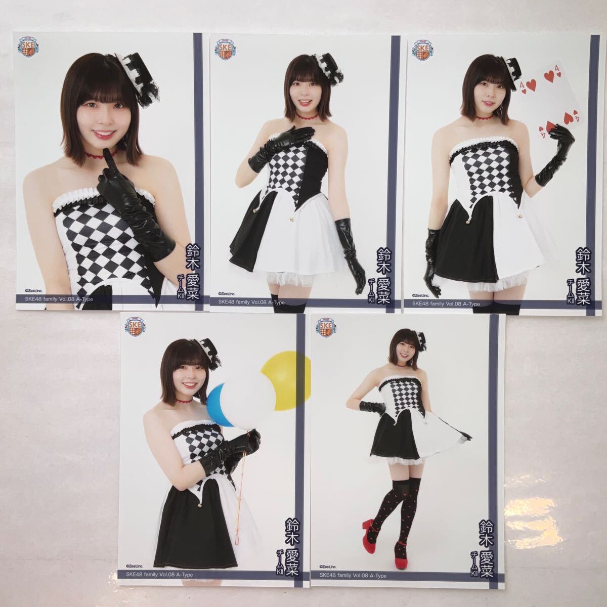 SKE48 鈴木愛菜 チームKII family会員限定 Vol.08 A-Type ランダム 生写真 コンプ SK1026の画像1