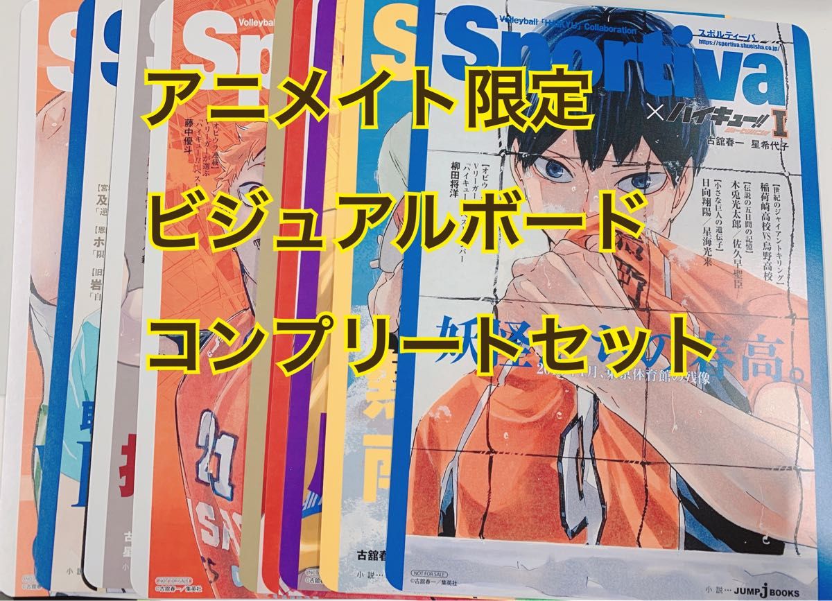 ハイキュー ショーセツバン アニメイト 限定 ビジュアルボード コンプリート セット コンプ 1〜13