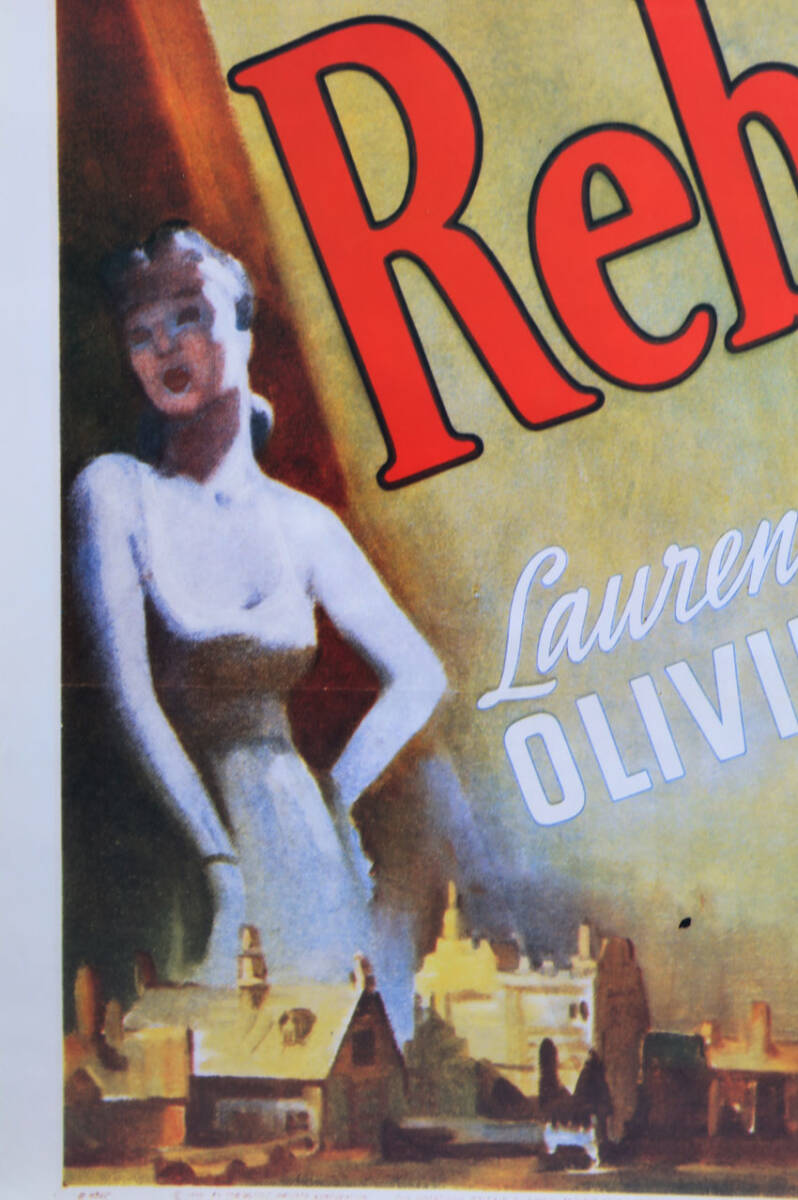 映画ポスター,「レベッカ」Rebecca,1940年米、A・ヒッチコック監督。L・オリビエ、、J・フォンテーン、大判横66.0x縦98.0cm_画像5