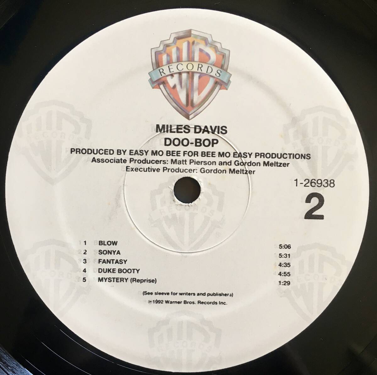LP★Miles Davis / Doo-Bop 美盤 シュリンク付き 1992年 USオリジナル盤 Warner Bros 9 26938-1,1-26938 _画像7