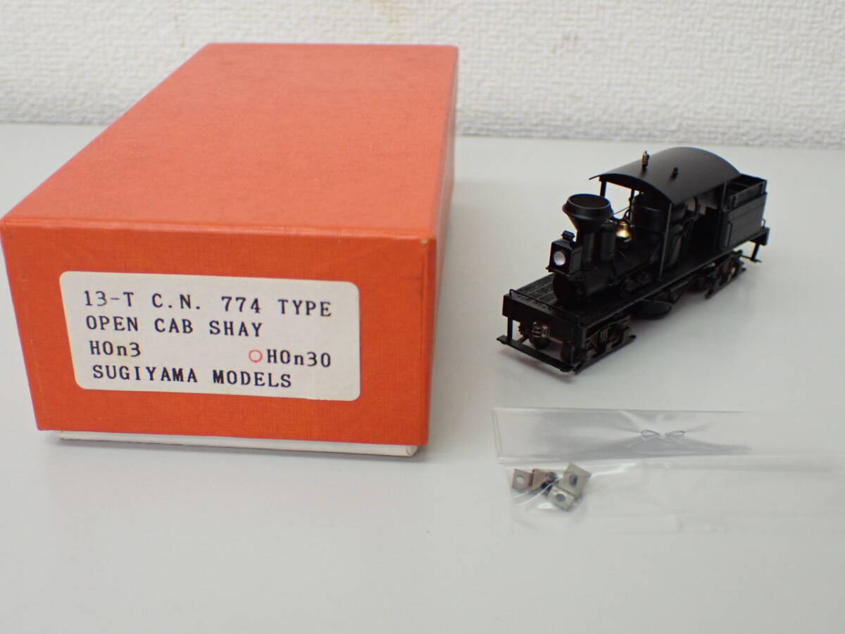鉄道模型-21；（動作未確認） 杉山模型 HOn30 13-T C.N. 774TYPE OPEN CAB SHAY SUGIYAMA Models 元箱付 ★