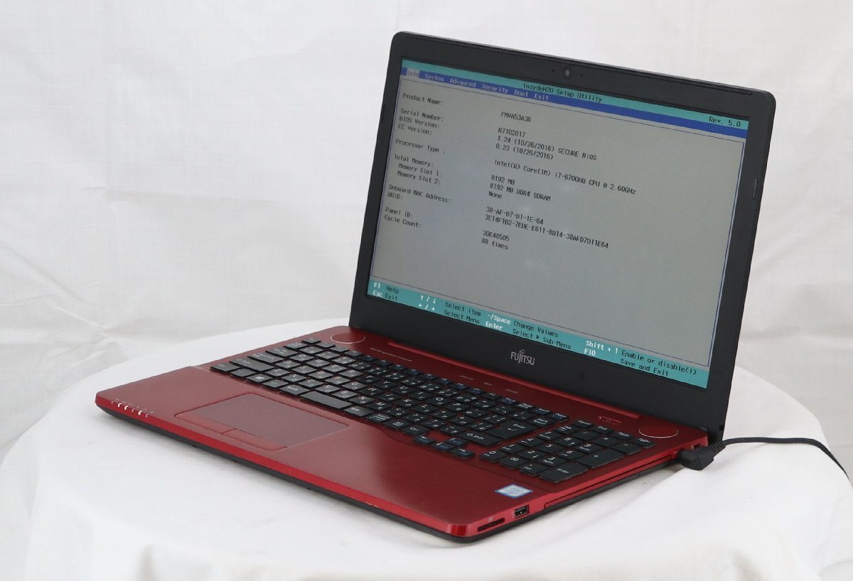 FUJITSU FMVA53A3R LIFEBOOK AH53/A3　Core i7 6700HQ 2.60GHz 8GB 1000GB■1週間保証_画像1