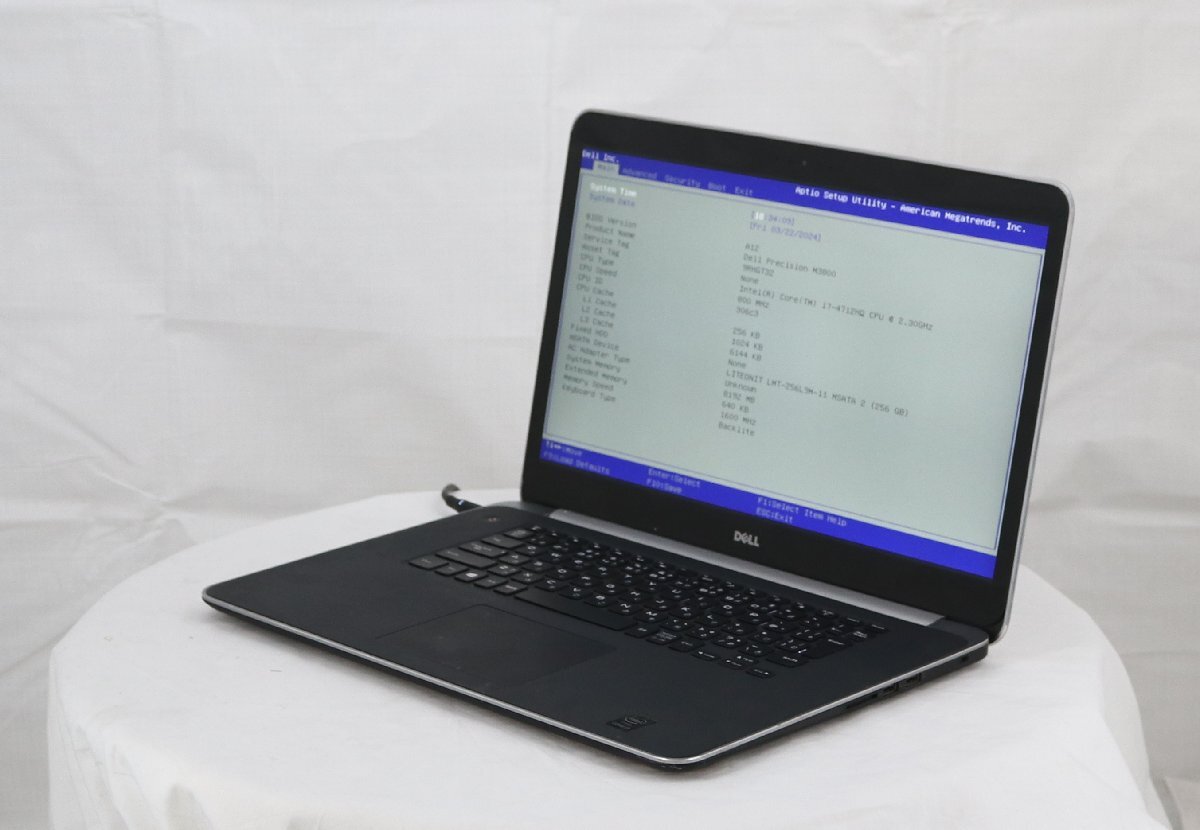 DELL Dell Precision M3800 -　Core i7 4712HQ 2.30GHz 8GB 256GB(SSD)■現状品_画像1