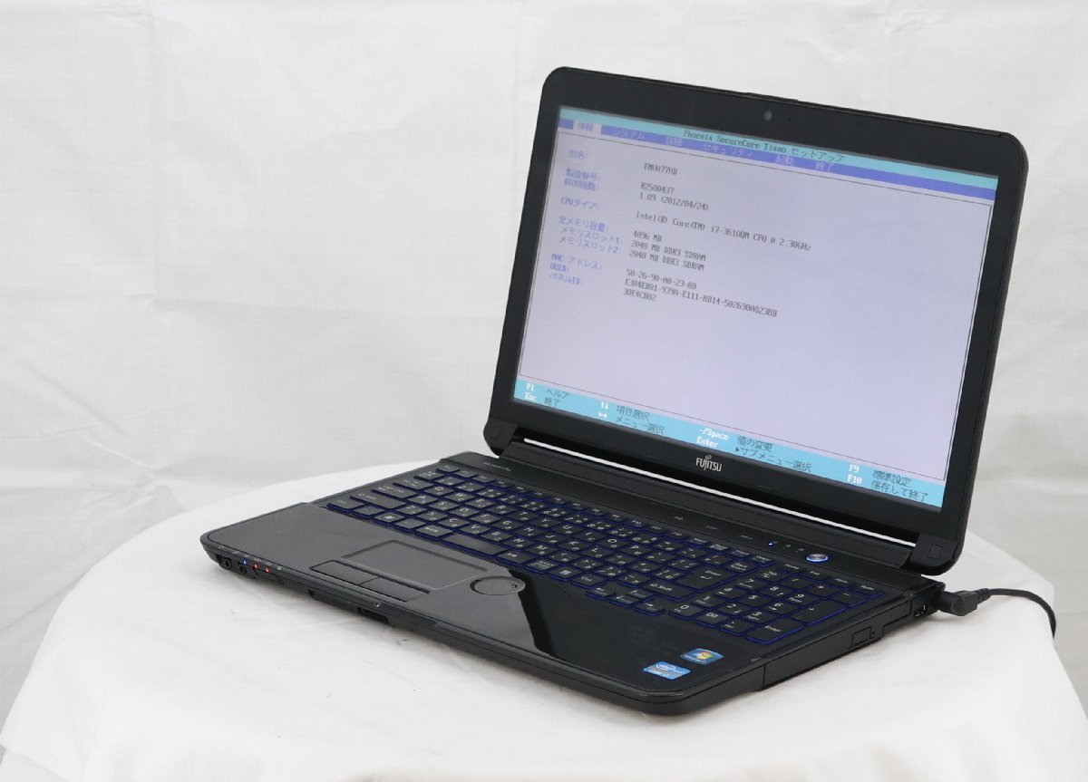 FUJITSU FMVA77HB LIFEBOOK AH77/H　Core i7 3610QM 2.30GHz 4GB 320GB■現状品_画像1