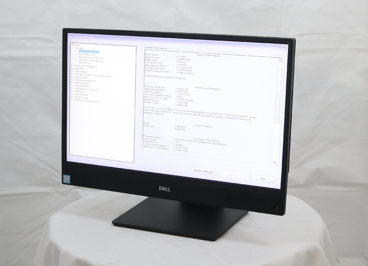 DELL OptiPlex 5260 AIO 一体型PC　Core i5 8400 2.80GHz 8GB ■現状品_画像1
