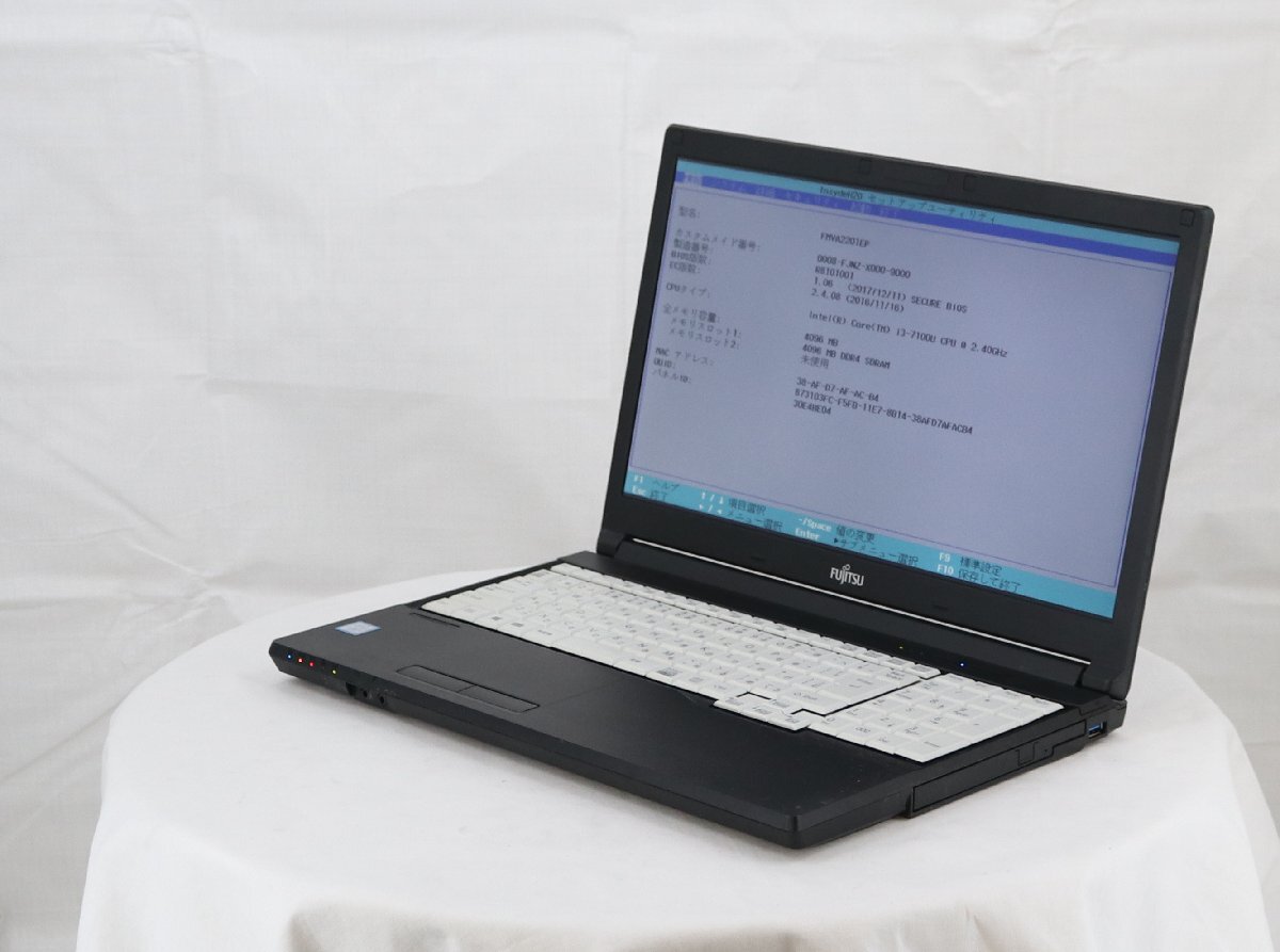 FUJITSU FMVA2201EP LIFEBOOK A577/RX　Core i3 7100U 2.40GHz 4GB ■現状品_画像1