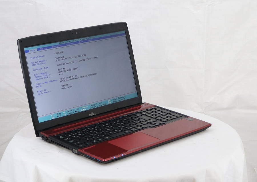 FUJITSU FMVA53MR LIFEBOOK AH53/M　Core i7 4702MQ 2.20GHz 4GB ■現状品_画像2