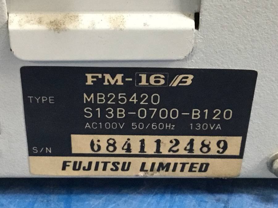 FUJITSU MB25420 old model PC FM16β# present condition goods 