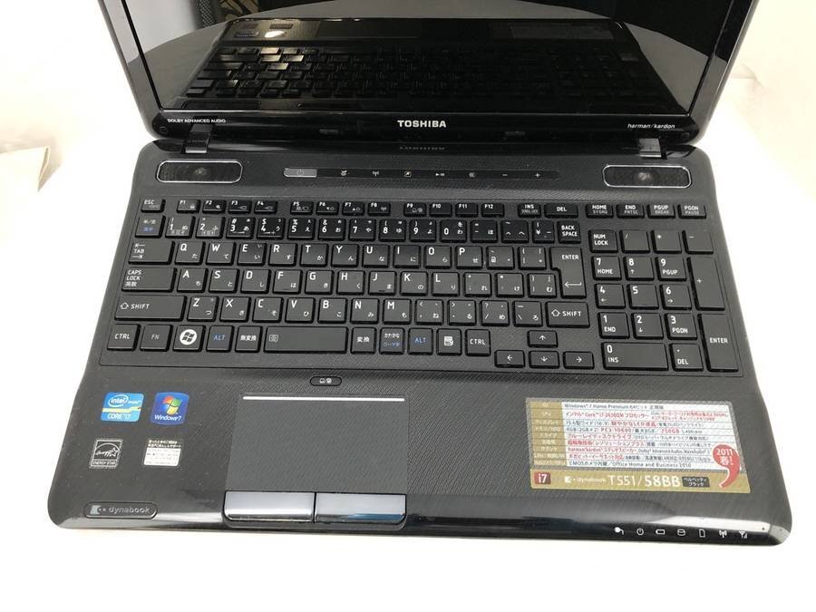 TOSHIBA PT55158BBFB dynabook T551/58BB　Core i7 2630QM 2.00GHz 4GB ■現状品_画像5