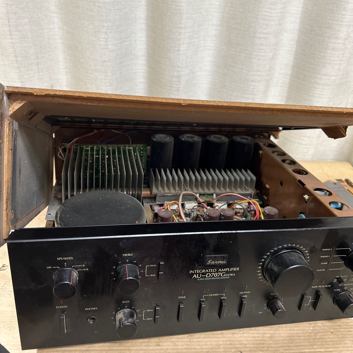 動作未確認 ★ ジャンク品 訳あり商品 ★ AU-D707G EXTRA プリメインアンプ SANSUI サンスイ 山水 オーディオ機器 30580y_画像6