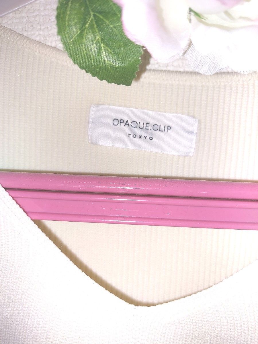 OPAQUE.CLIP　オペークドットクリップ　春ニット ざっくりニット　セーター 長袖
