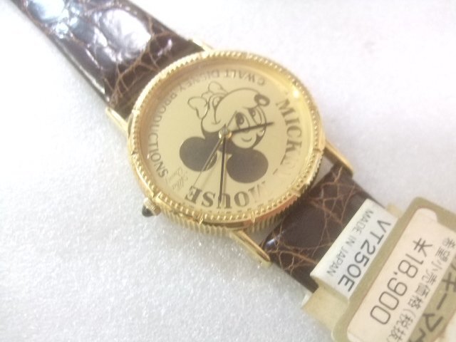 新品レトロメンズセイコーアルバクオーツミッキーマウス腕時計定価18900円　Z558