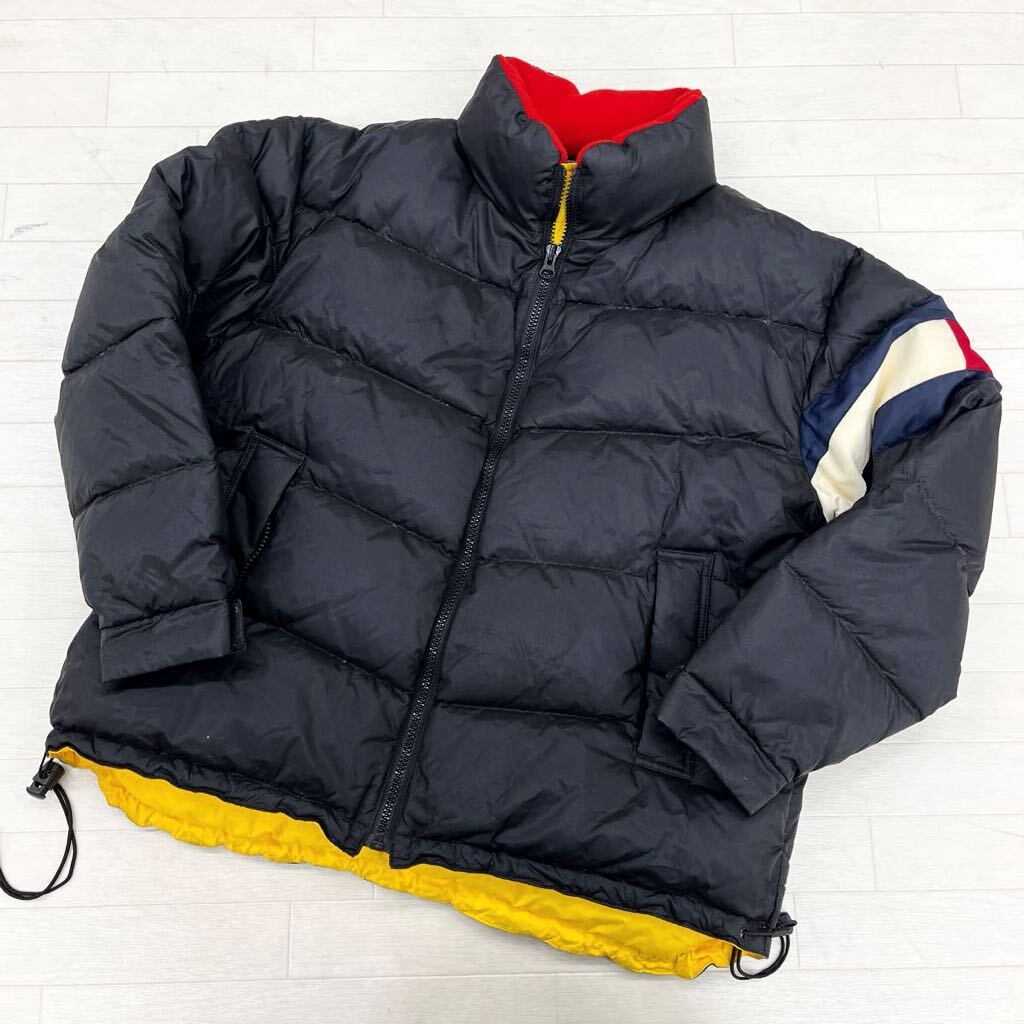 1406◎ オールド ヴィンテージ TOMMY HILFIGER トミー ヒルフィガー トップス ダウン ジャケット アウター ブラック メンズL_画像1