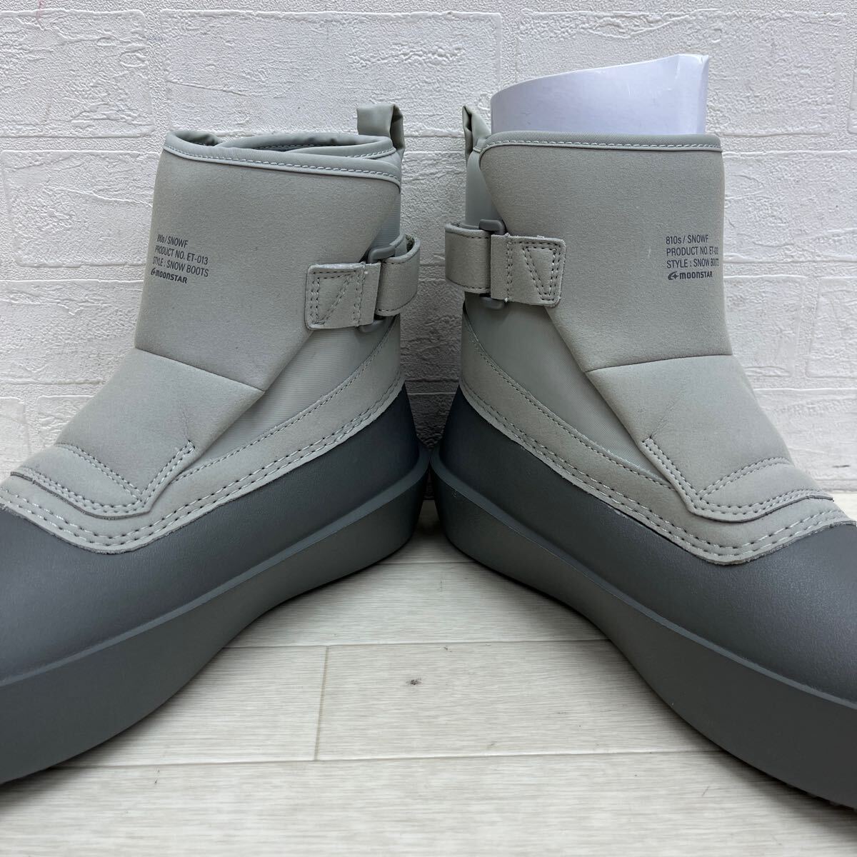 1374◎ 箱付き MoonStar SNOW BOOTS ムーンスター スノーブーツ 靴 シューズ ショート ブーツ フラット グレー ユニセックス25.0_画像2