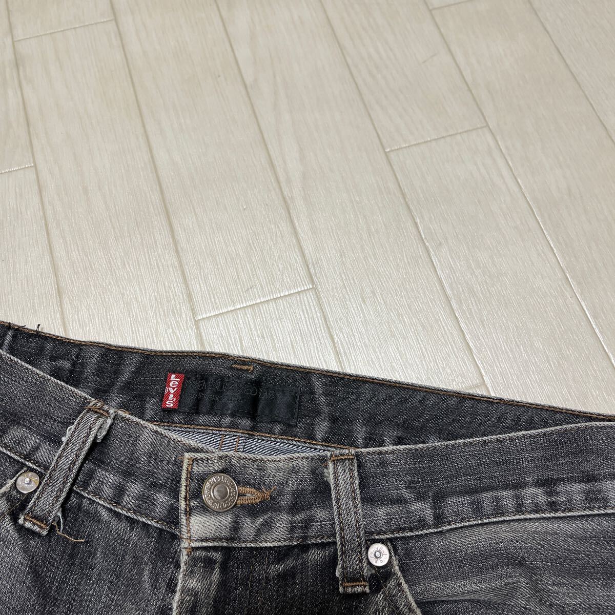 和252★ Levi's PREMIUM RED TAB リーバイス プレミアム レッドタブ デニムパンツ ジーンズ 日本製 30 メンズ ブラック_画像5