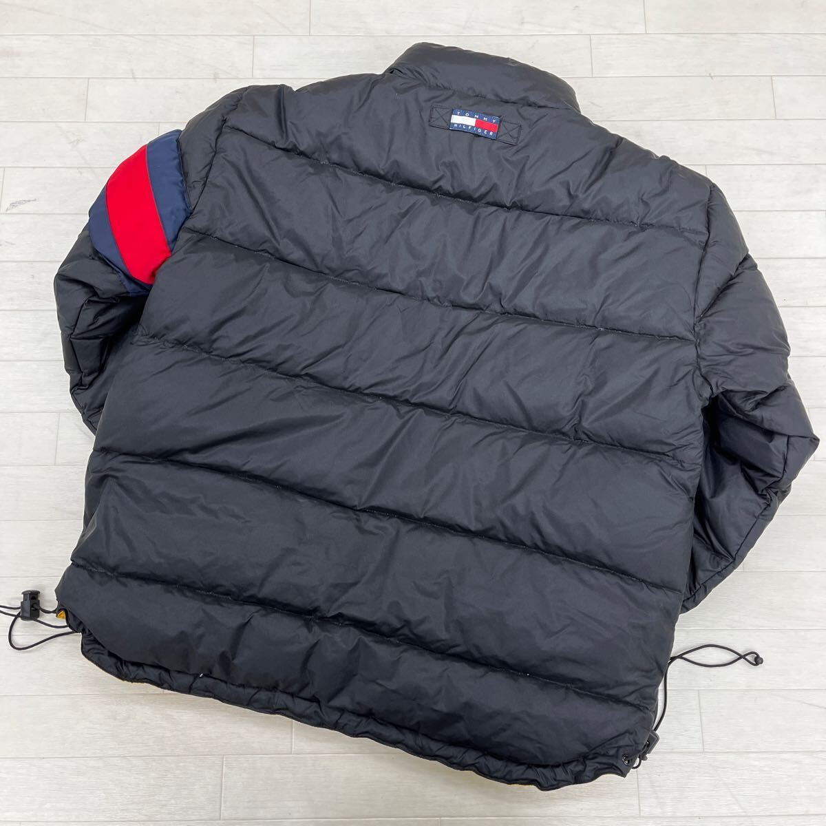 1406◎ オールド ヴィンテージ TOMMY HILFIGER トミー ヒルフィガー トップス ダウン ジャケット アウター ブラック メンズL_画像2